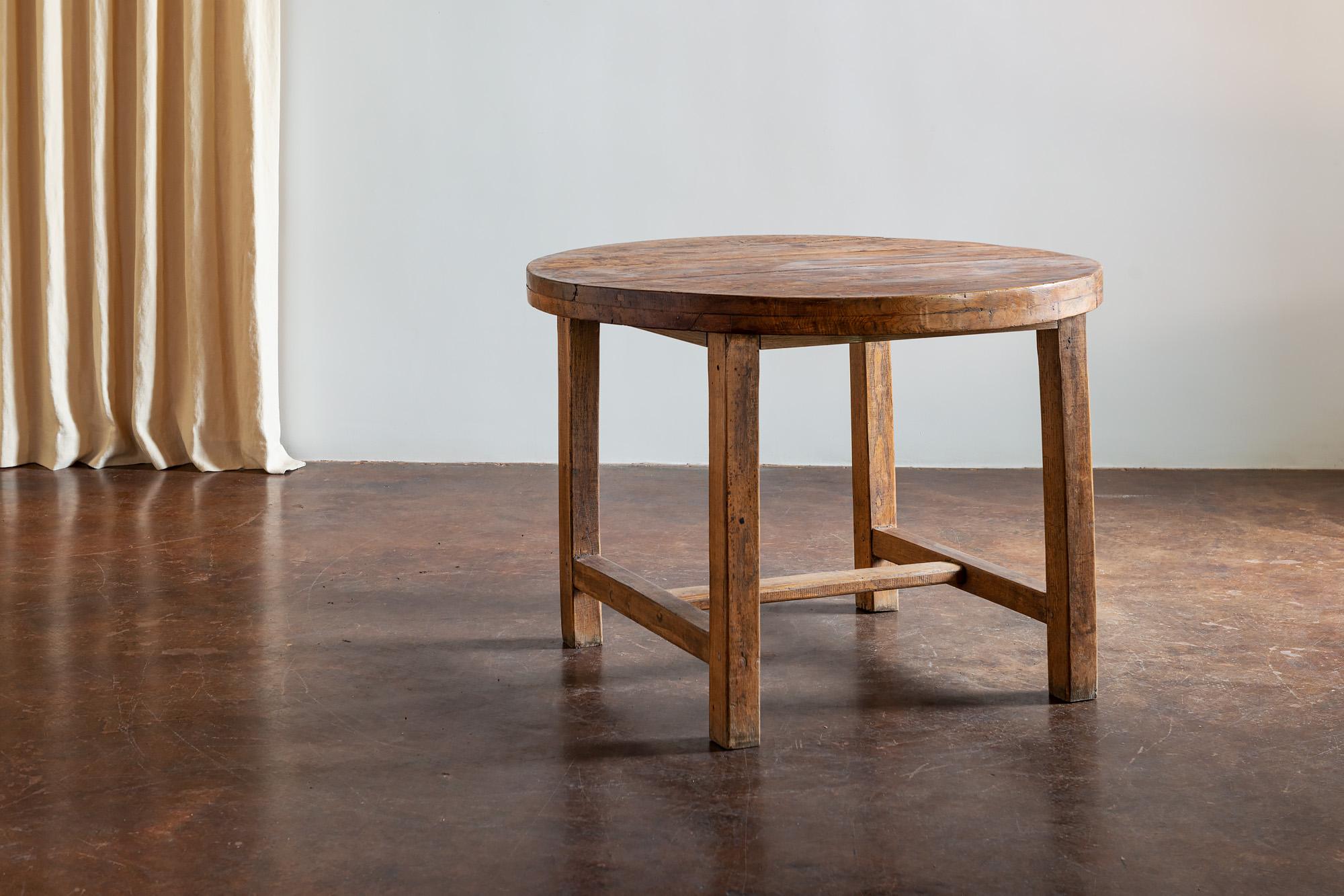 French Rustic Oak Dining Table, France, 1900