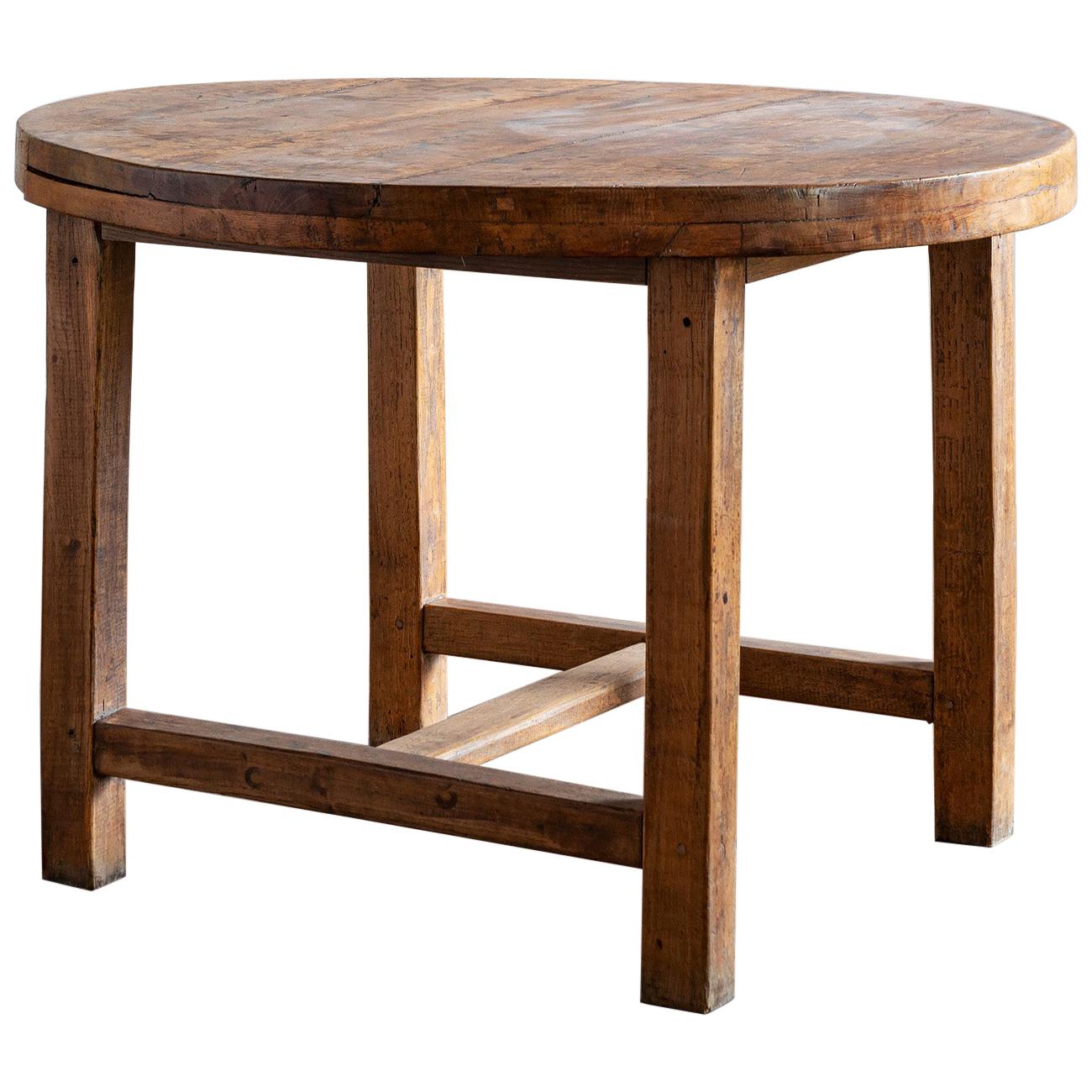 Rustic Oak Dining Table, France, 1900