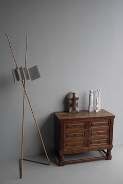 Cassettiera rustica in legno di Oak "Folk art", Francia, anni '20 circa