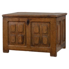 Rustic Oak paneled Trunk or chest, France 18th Century