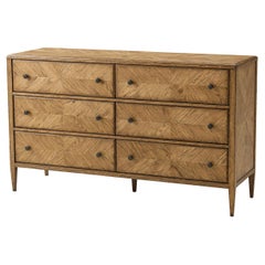 Rustic Oak Parquetry Dresser