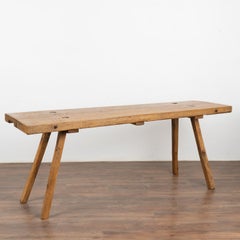 Rustic Oak Peg Leg Console Table, Hungary circa 1890