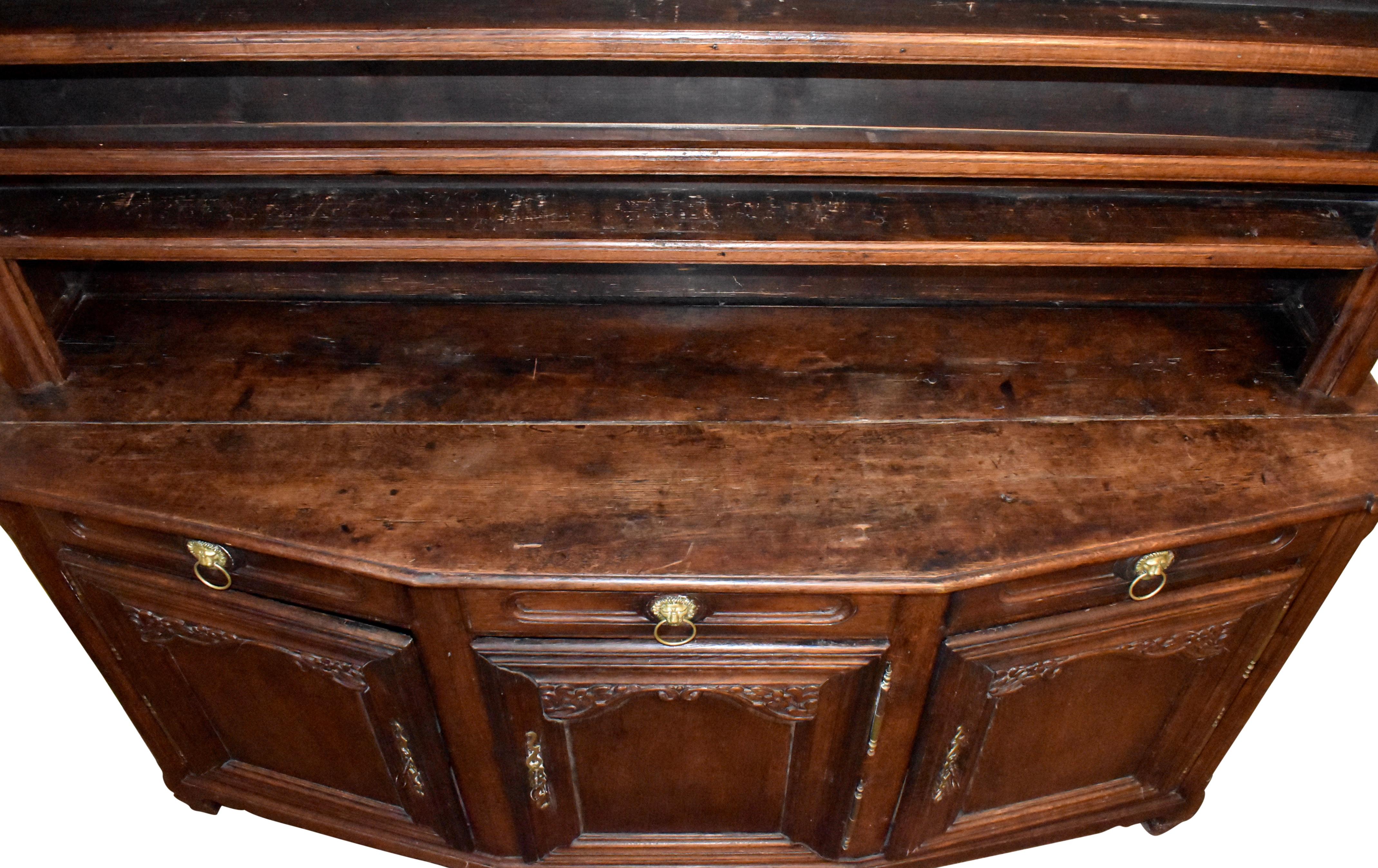 Rustic Oak Plate Cupboard Cabinet, circa 1875 For Sale 1