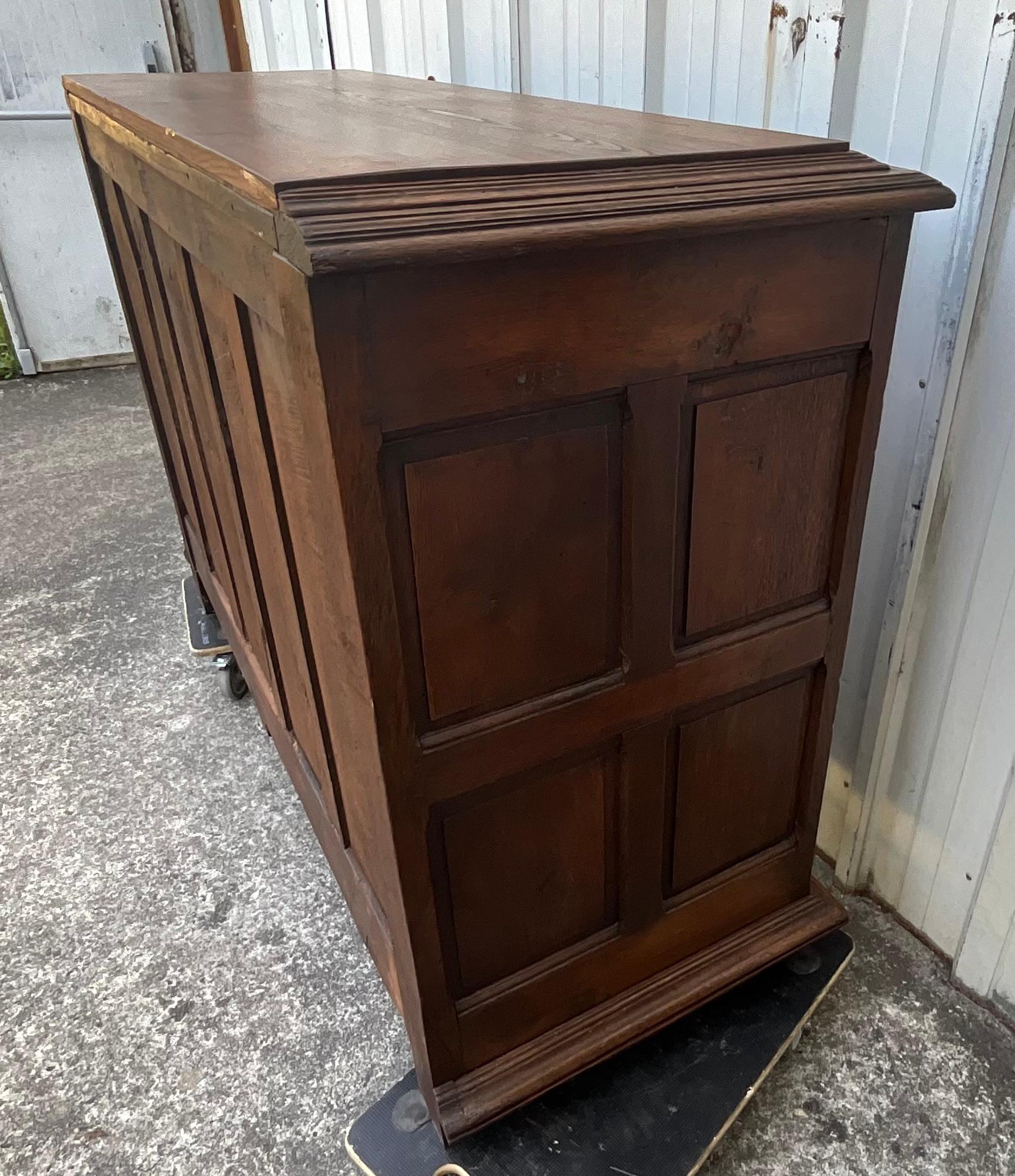 Campaign Rustic Oak Sideboard – 18th Century For Sale