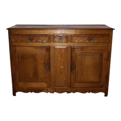 Rustikales Sideboard aus Eichenholz, um 1890