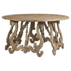 Rustic Oak Spanish-Style Center Table