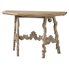 Rustic Oak Spanish-Style Console Table
