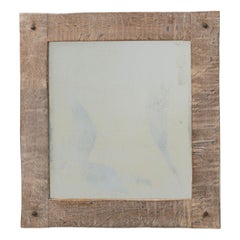 Rustic Oak Wall Mirror with Exposed Peg Joinery, 20th Century France