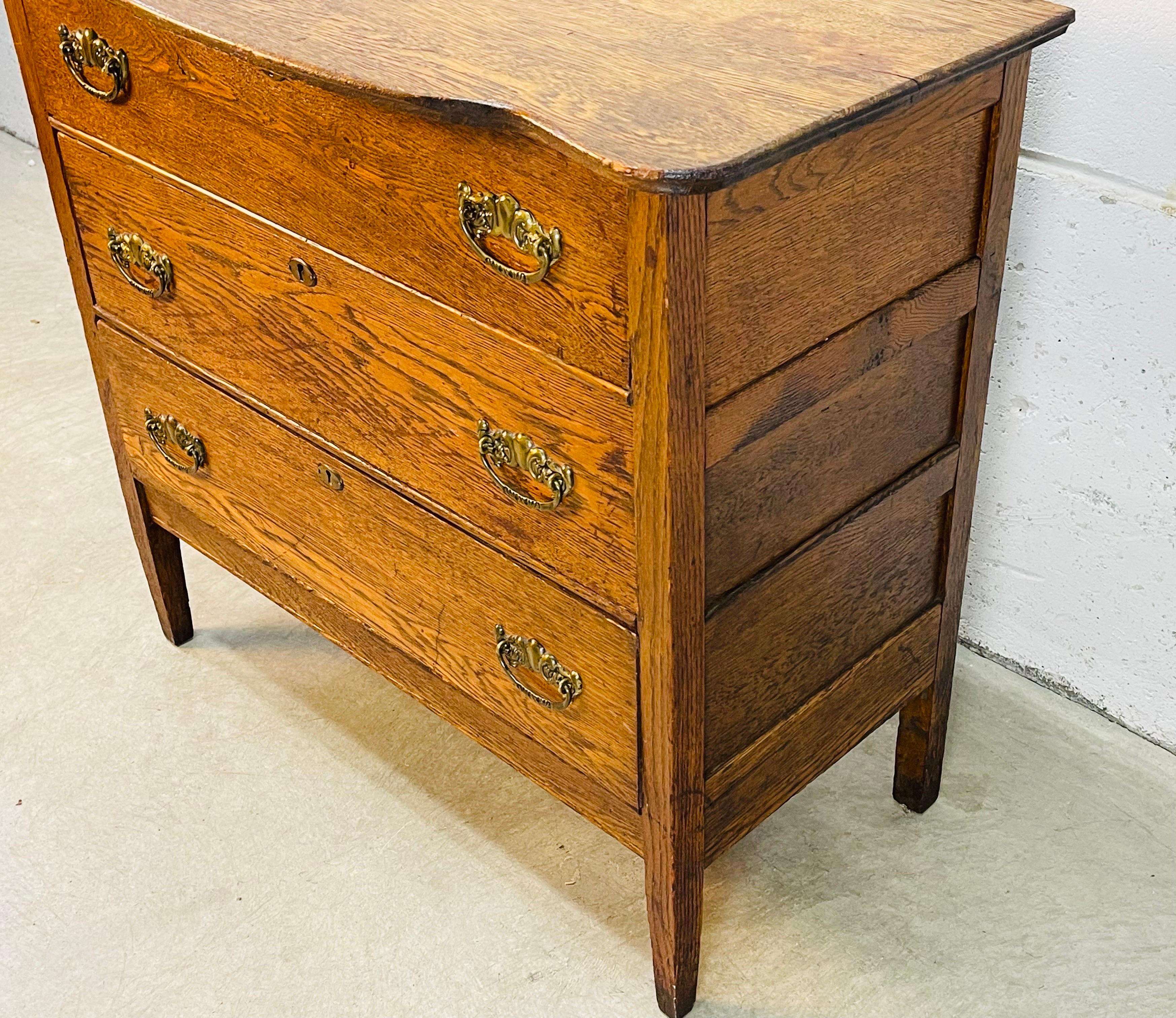 Rustic Oak Wood Dresser For Sale 1