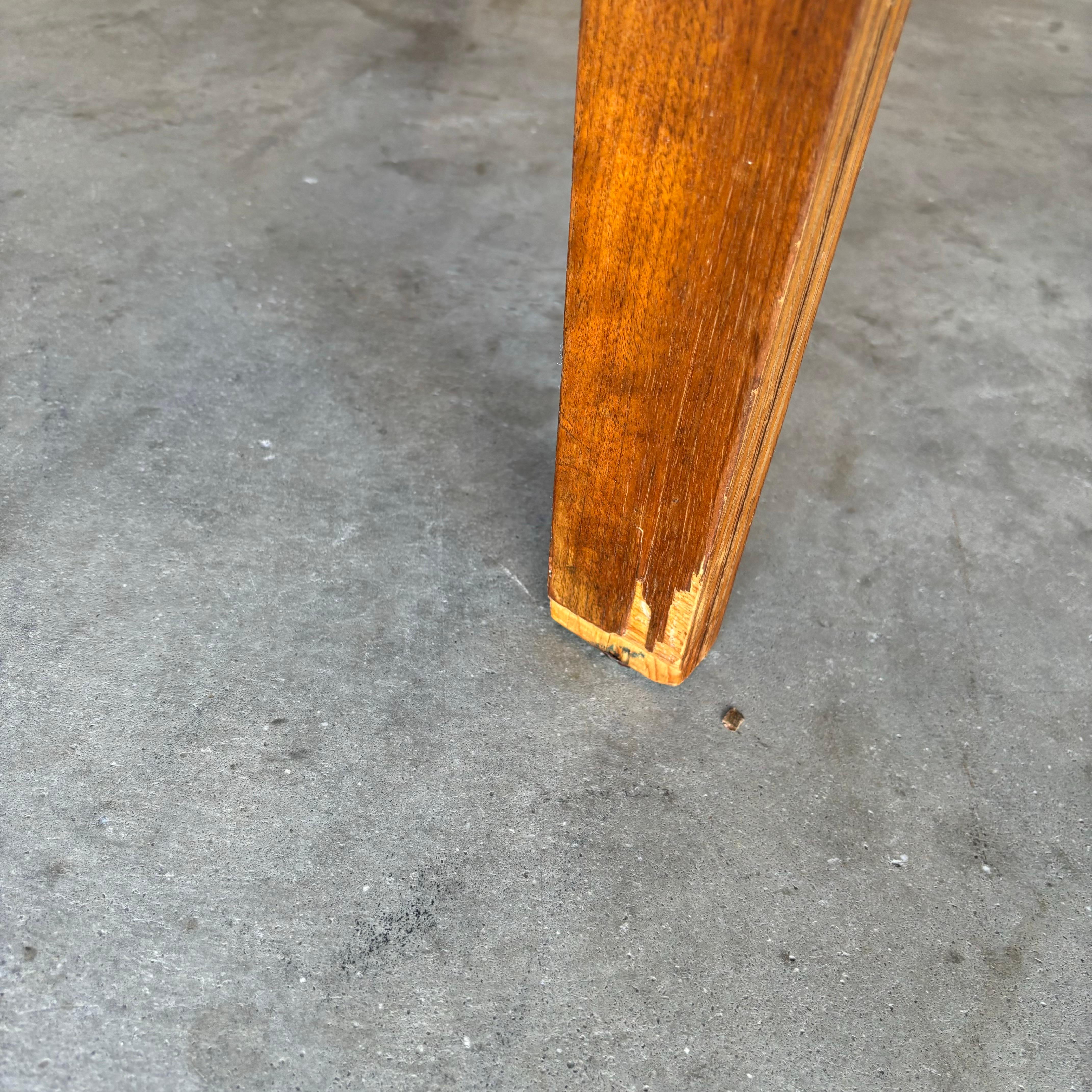 Rustic Octagonal Walnut Dining Table, 1960s For Sale 5