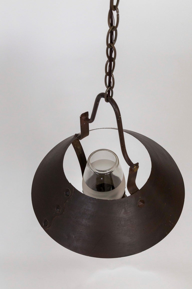 Rustic Oil Lamp Style Metal and Glass Lantern at 1stDibs metal and