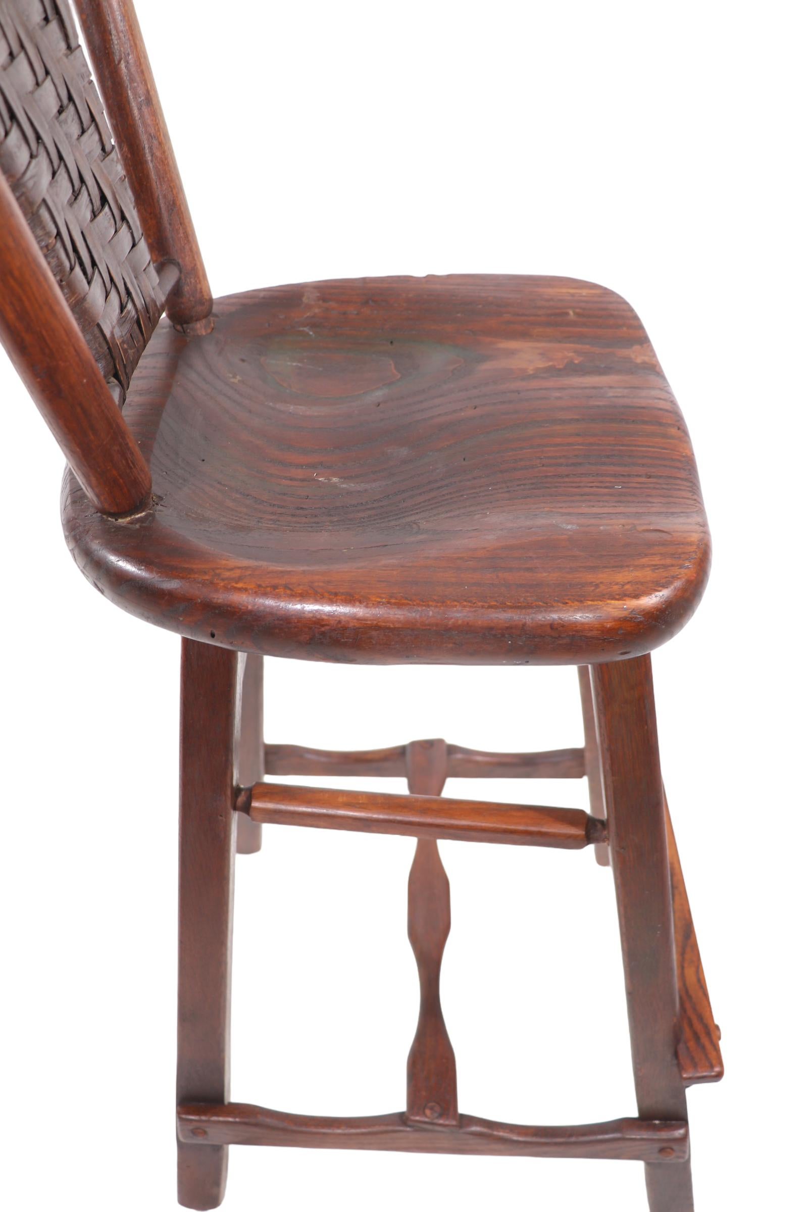 Mid-20th Century Rustic Old Hickory Bar  Stool c. 1940's For Sale