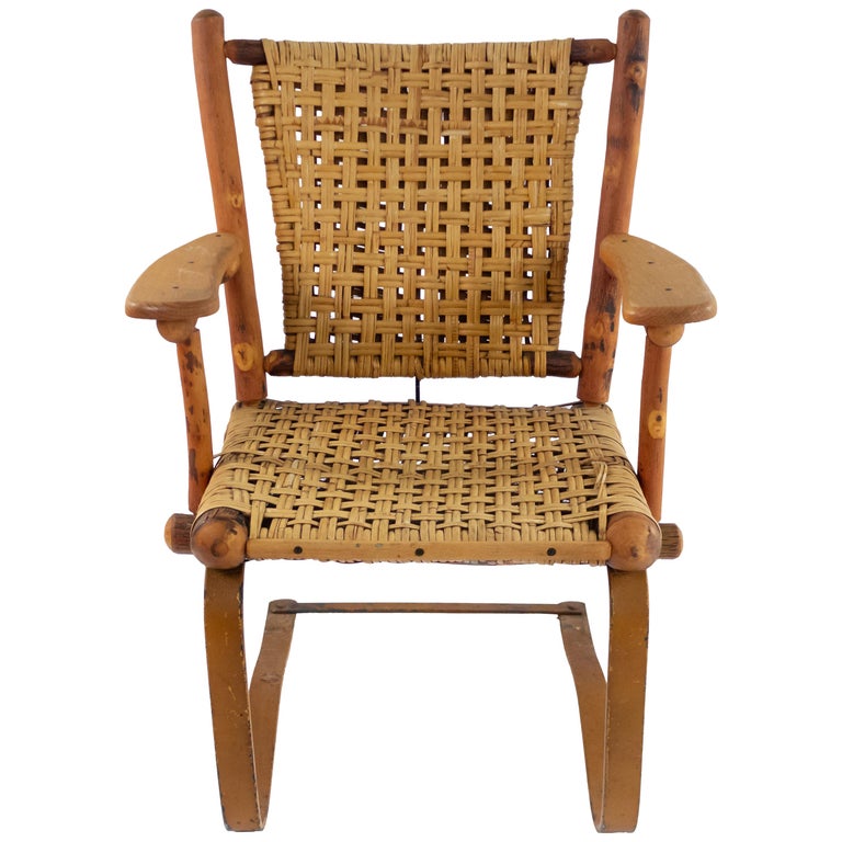 Rustic Old Hickory Bounce Chair For Sale At 1stdibs
