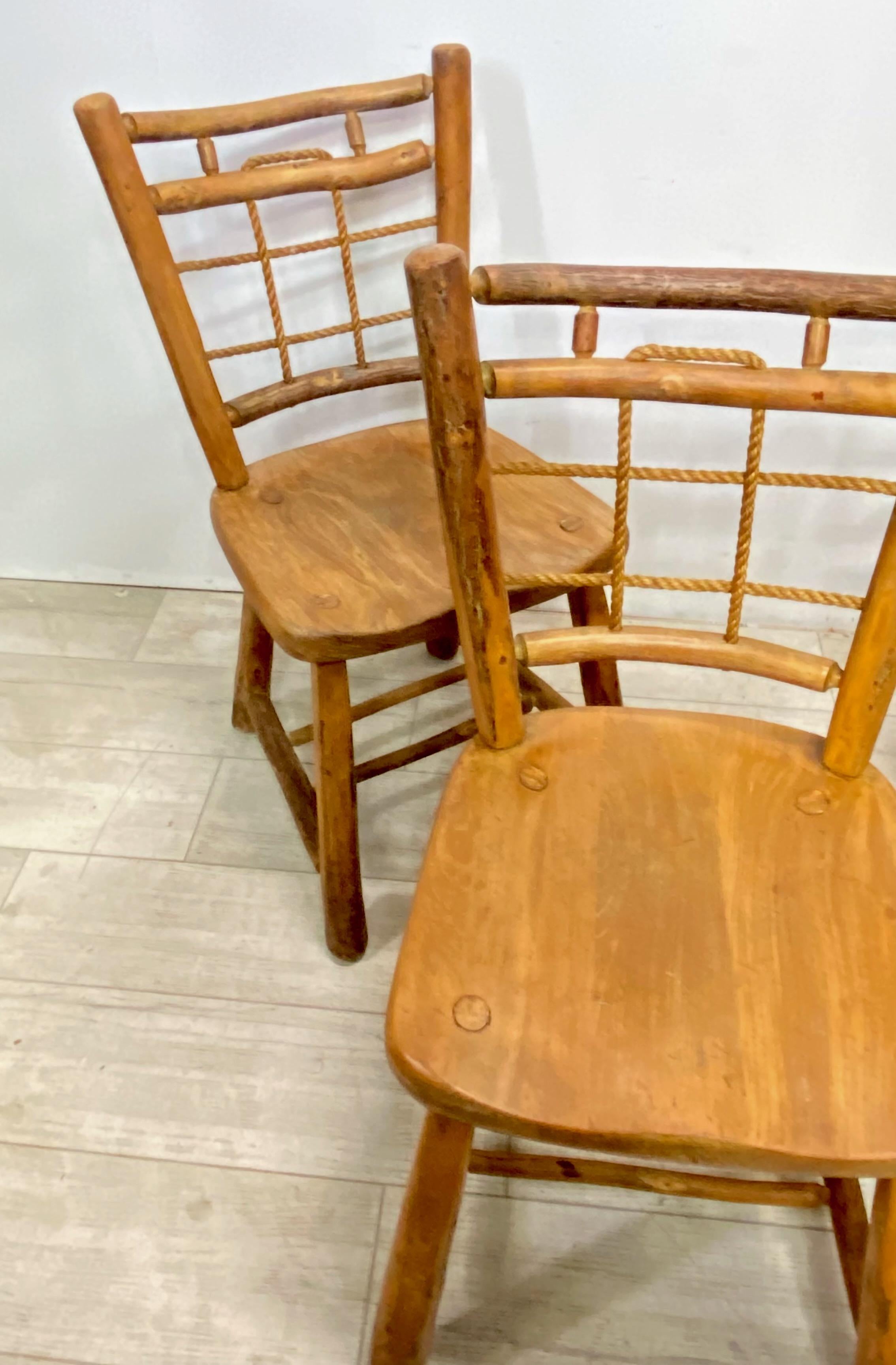 Rustic Old Hickory Dinette Set, American Midcentury, circa 1950 In Good Condition In San Francisco, CA