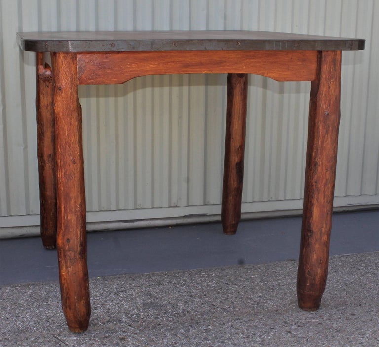 Rustic Old Hickory Game Table and Chairs at 1stDibs