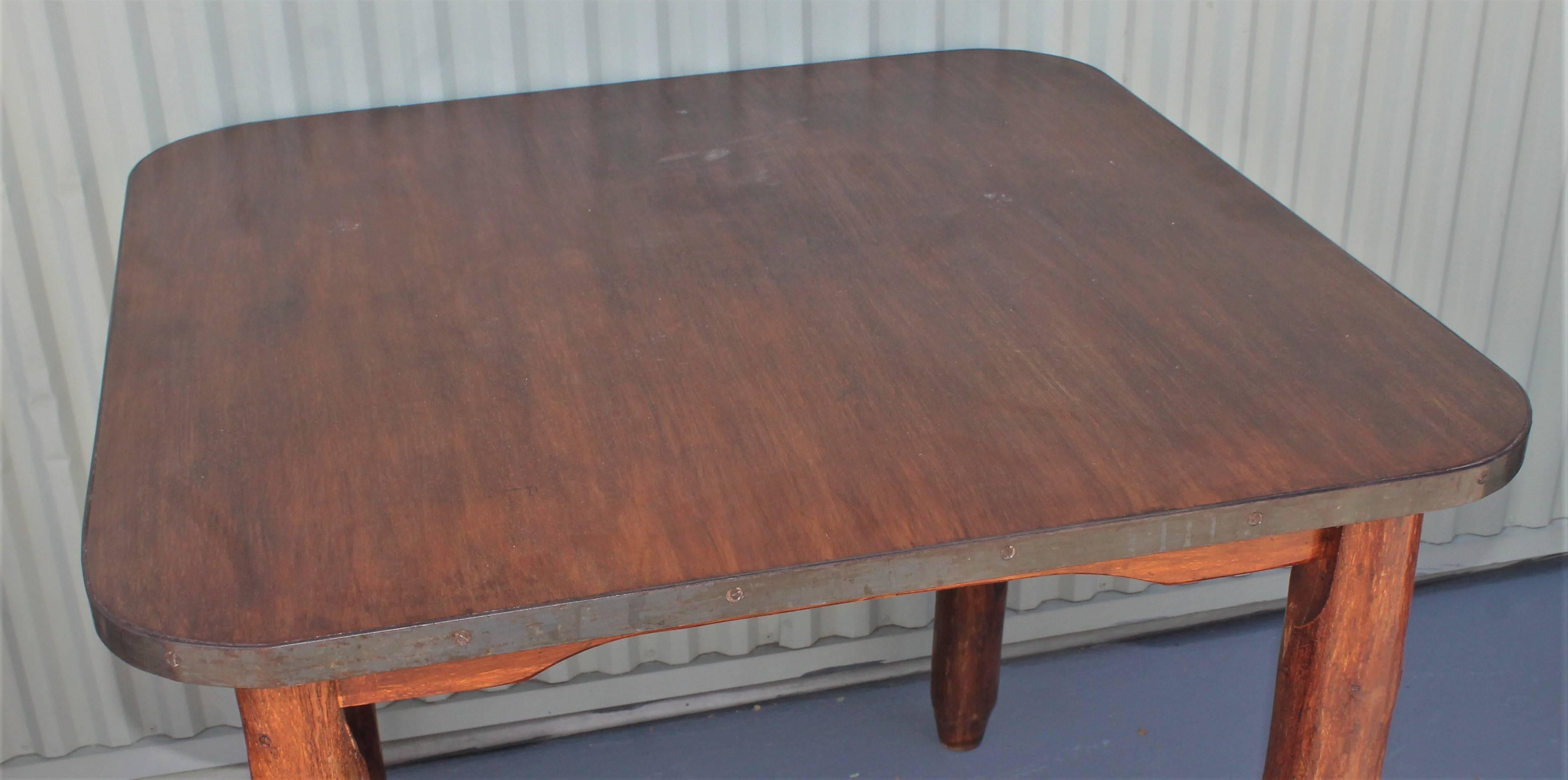 Rustic Old Hickory Game Table and Chairs 4