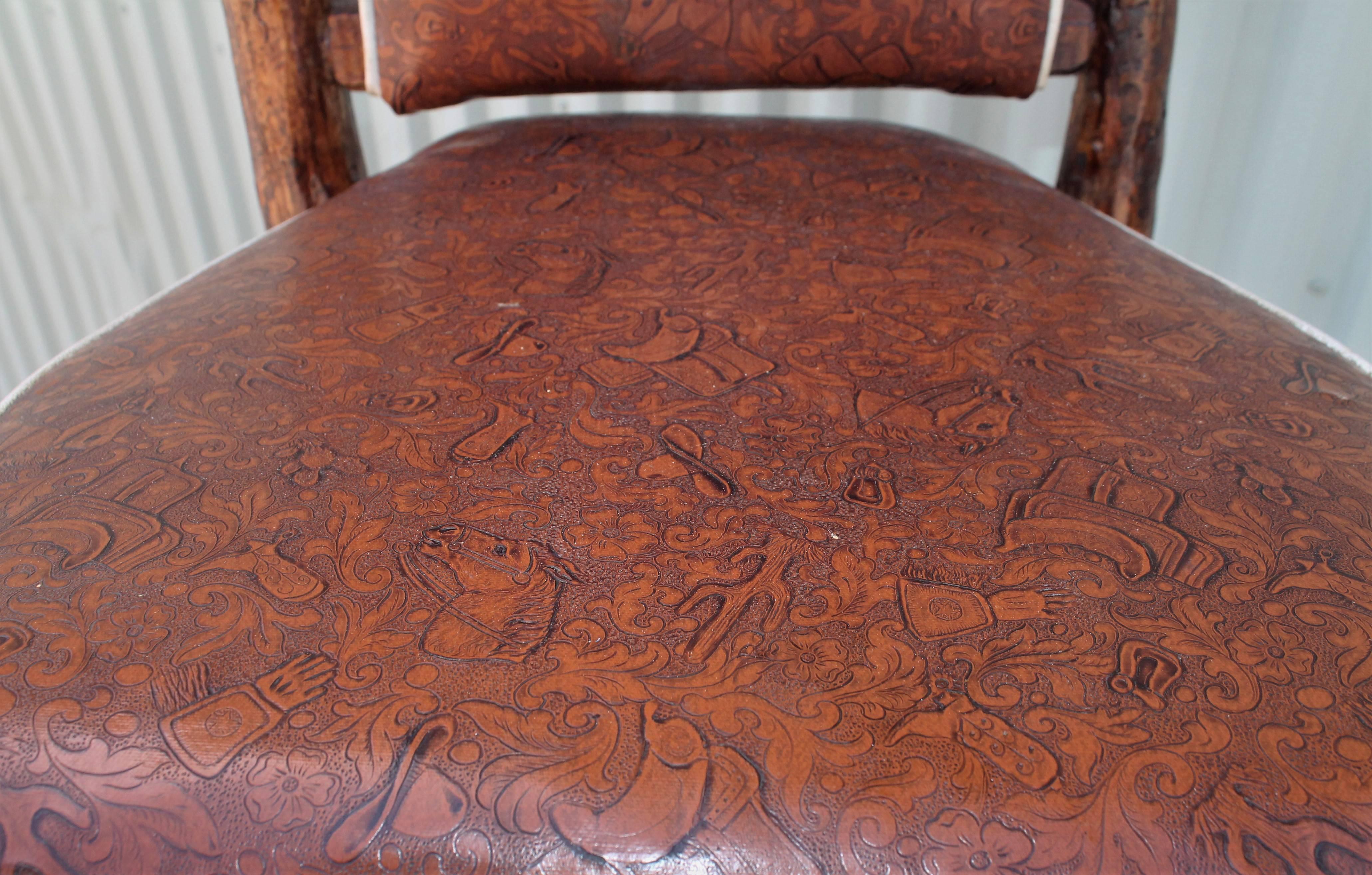 Rustic Old Hickory Game Table and Chairs In Good Condition In Los Angeles, CA