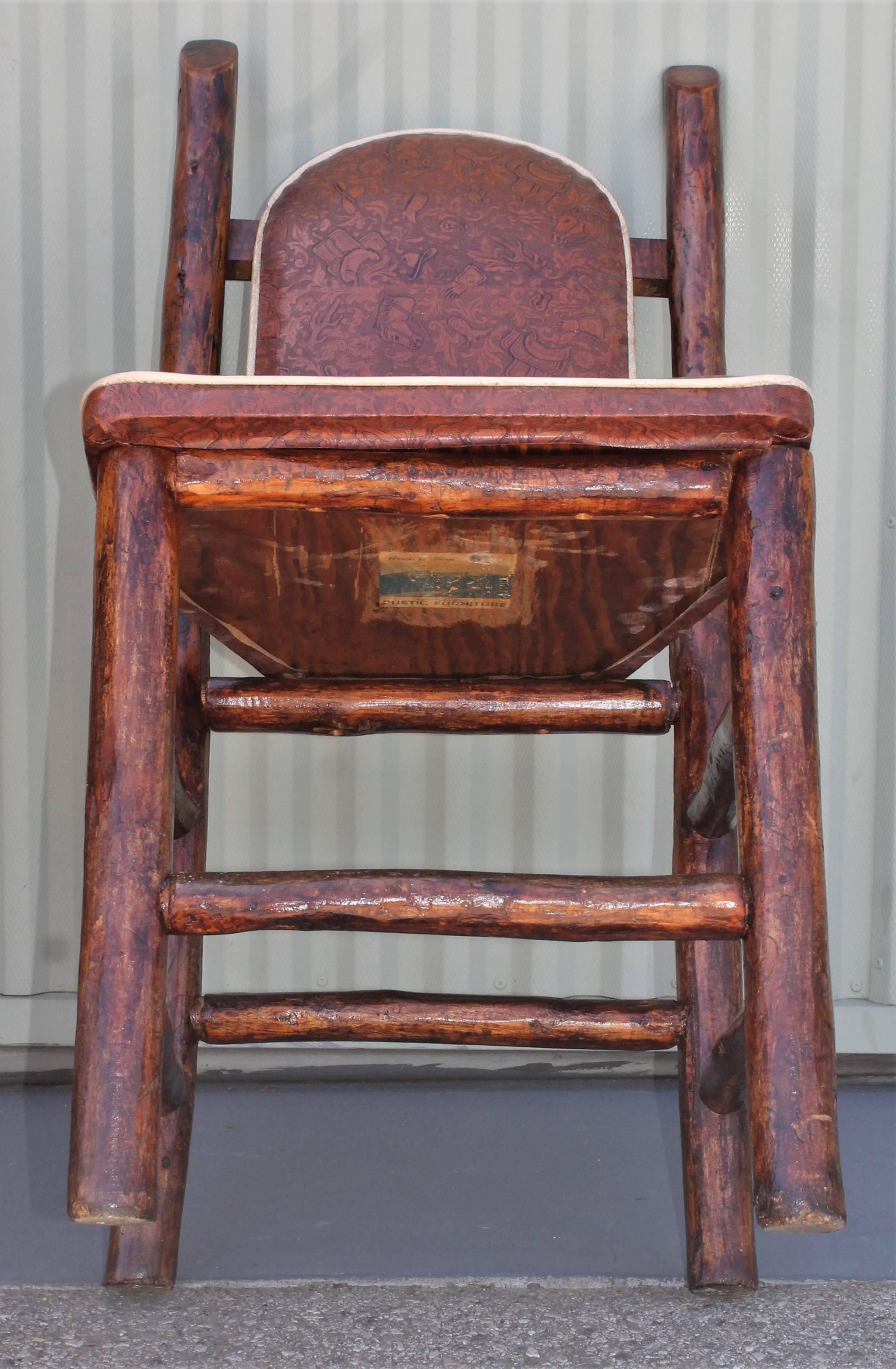 Mid-20th Century Rustic Old Hickory Game Table and Chairs