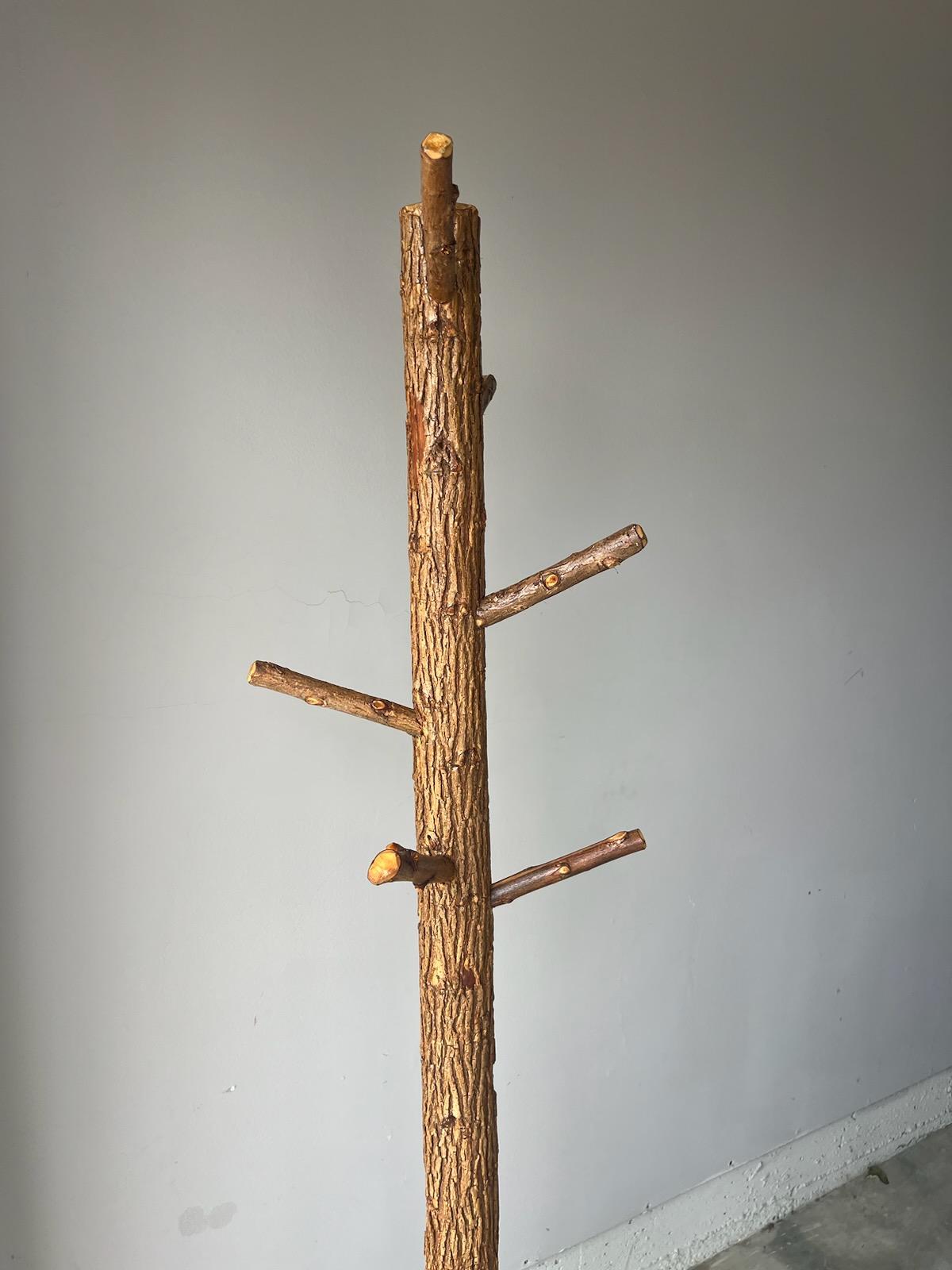 Rustic Old Hickory Hat & Coat Tree For Sale 1