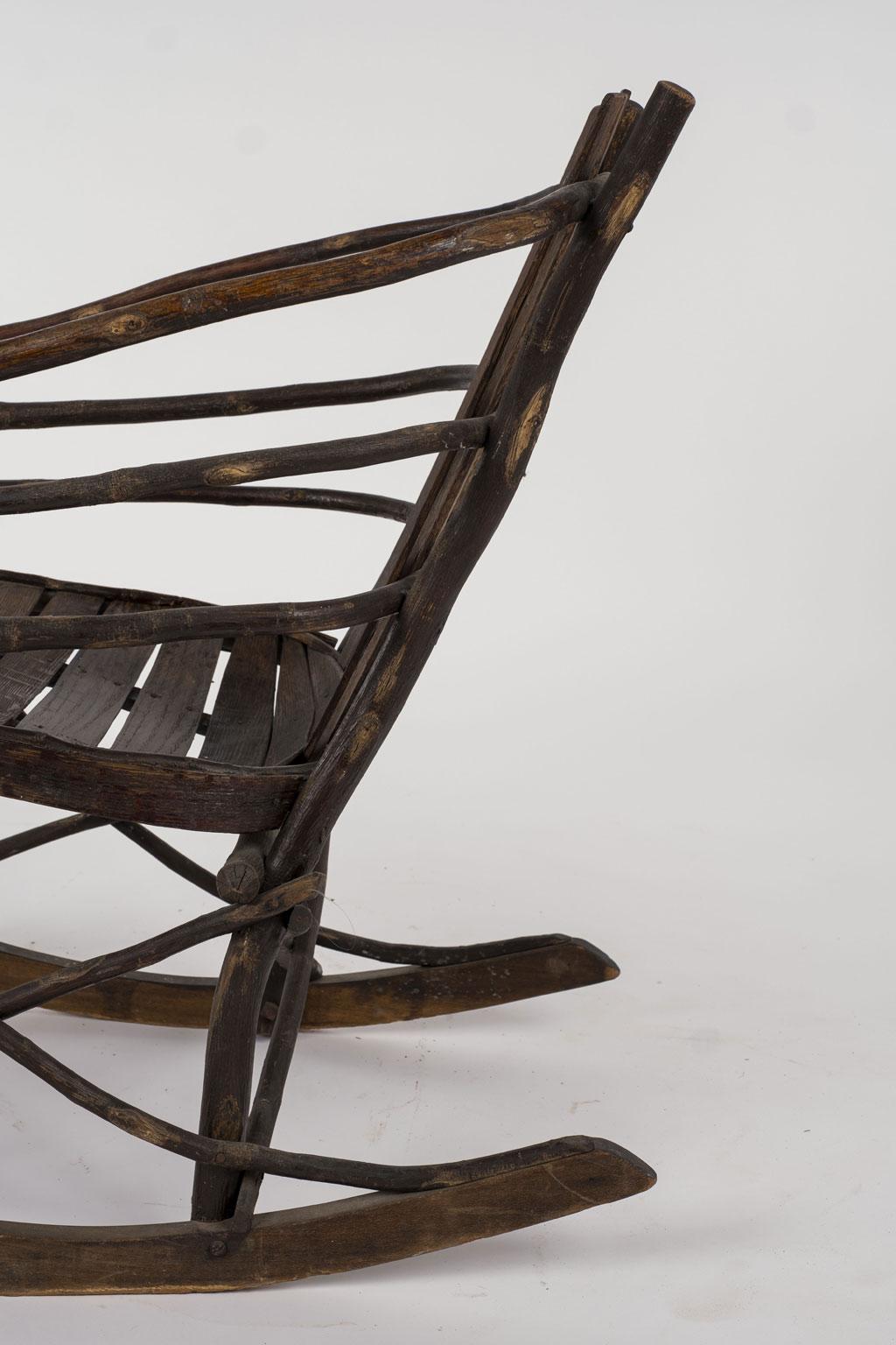 Mid-20th Century Rustic Old Hickory Rocking Chair