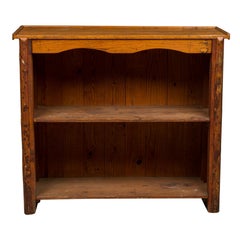 Rustic Old Hickory Style Log and Woven Rattan Bar