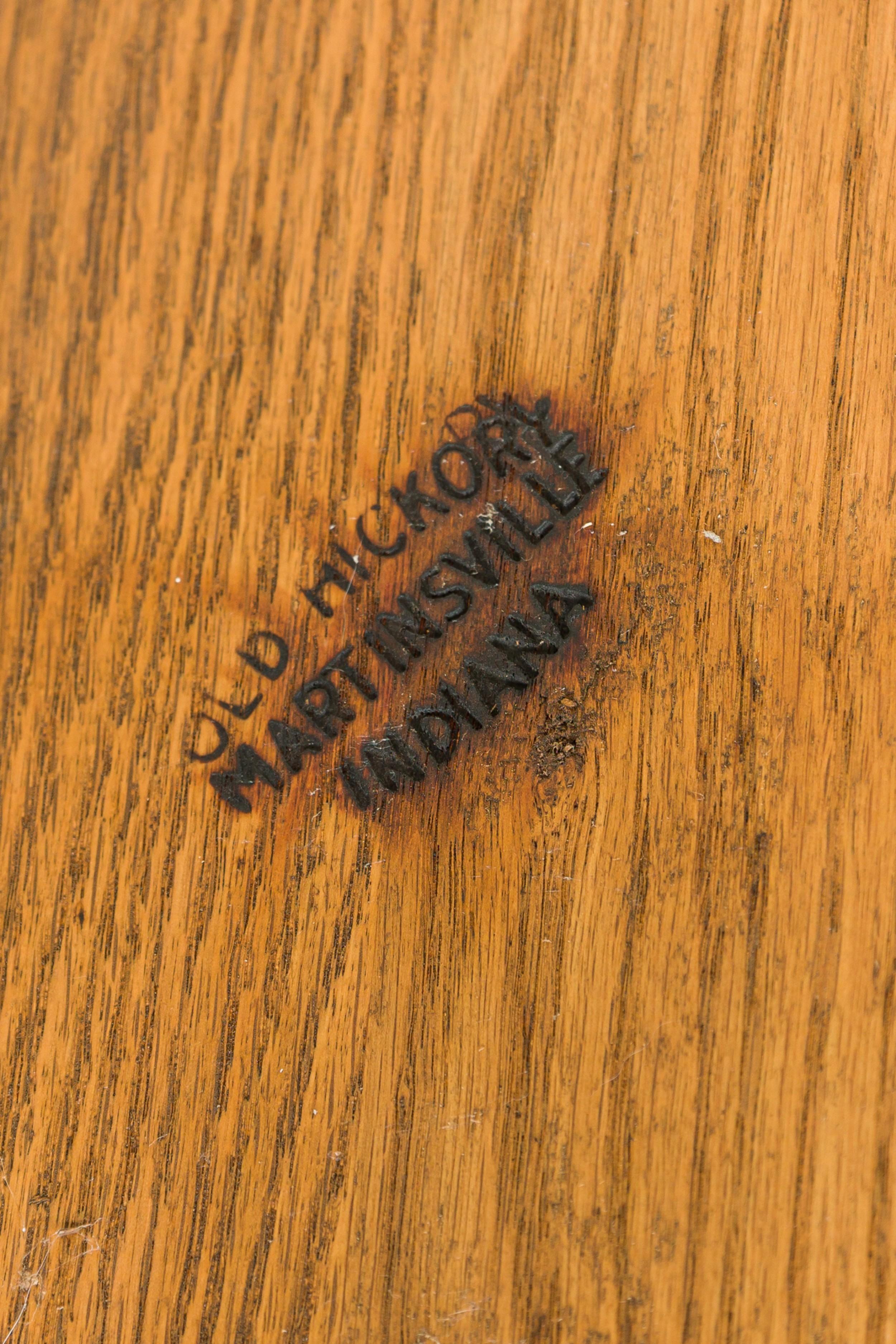 Rustic Old Hickory Wood and Tan Leather Settee in vendita 7