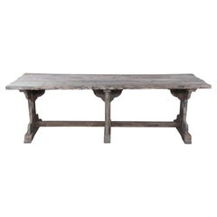 Rustic Old World Antique Reclaimed European Pine Tavern Refectory Dining Table