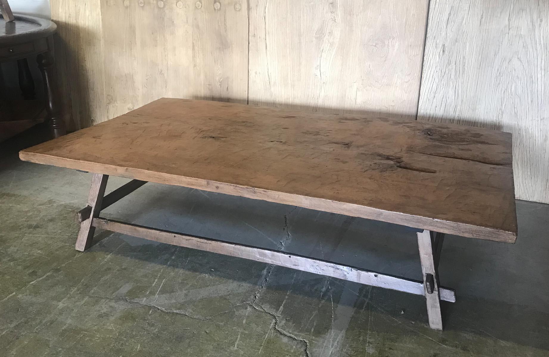 Rustic One Wide Board Coffee Table 9