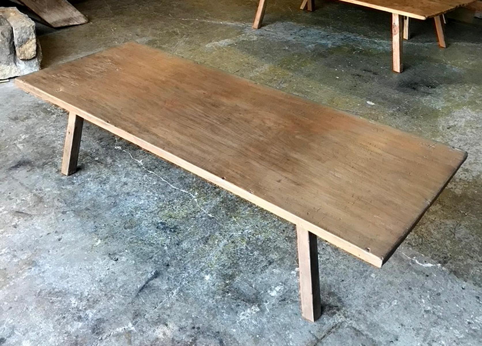 Guatemalan Rustic One Wide Board Coffee Table For Sale