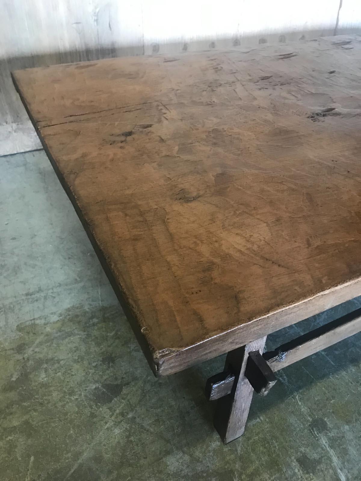 20th Century Rustic One Wide Board Coffee Table