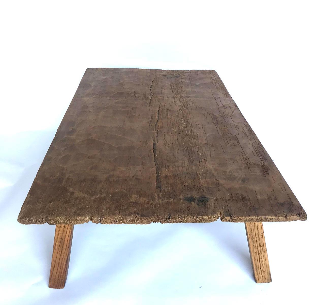 19th Century Rustic One Wide Plank Coffee Table