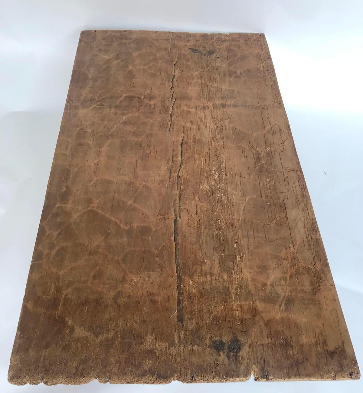 Wood Rustic One Wide Plank Coffee Table