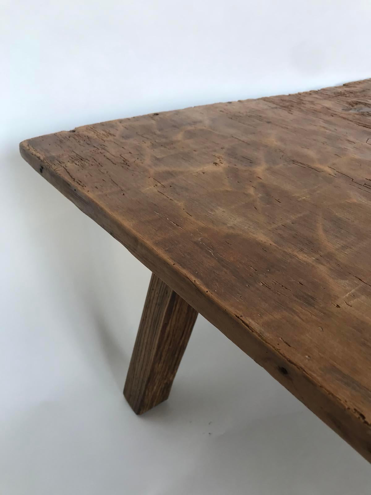 Rustic One Wide Plank Coffee Table 1