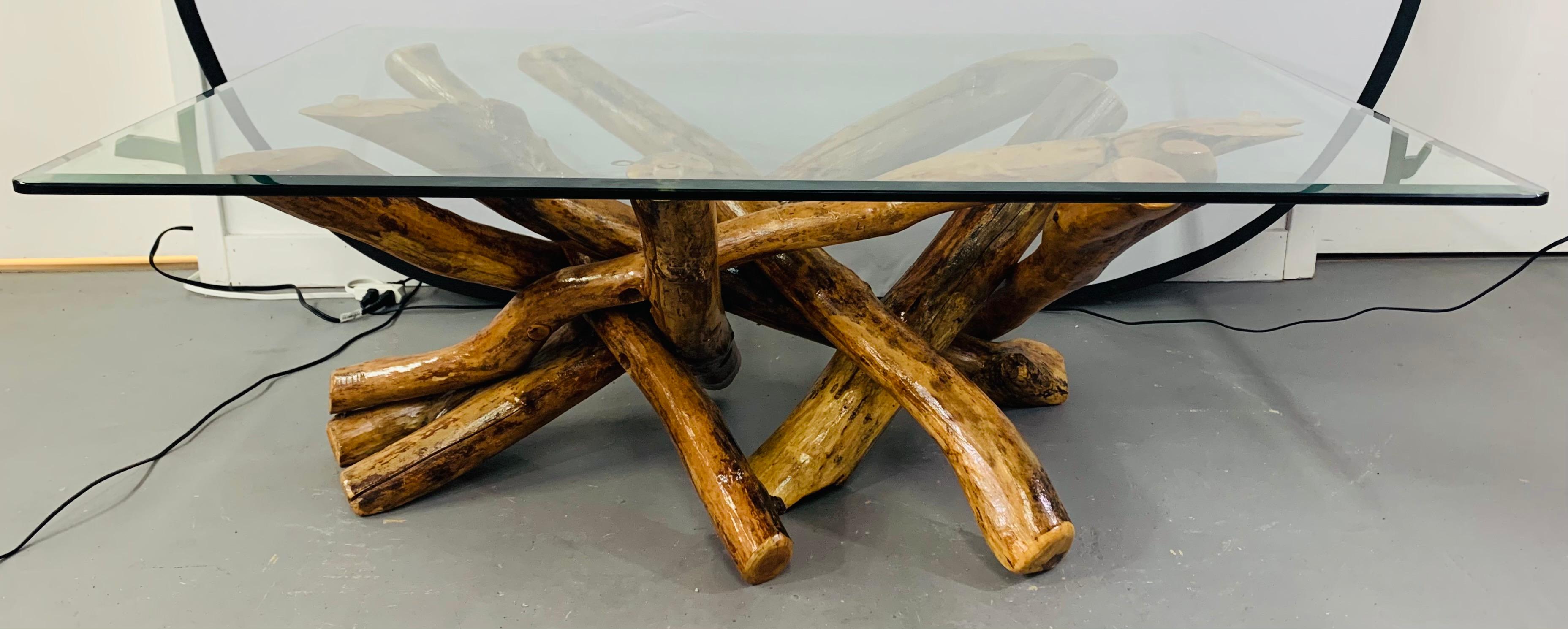 log wood coffee table