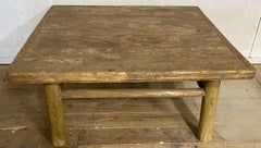 Rustic Organic Elm Wood Coffee Table