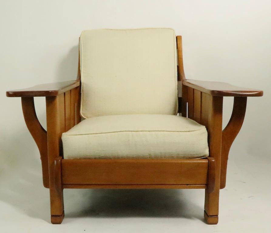 20th Century Rustic Paddle Arm Lounge Chair attributed to Cushman