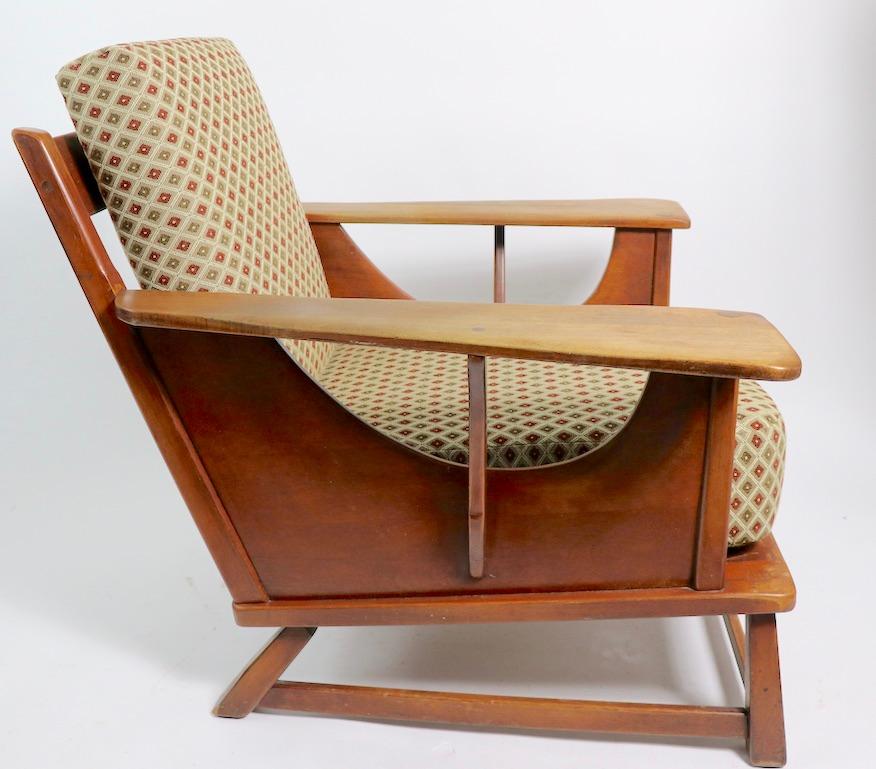 Rustic Paddle Arm Lounge Chair Attributed to Herman DeVries for Cushman 2