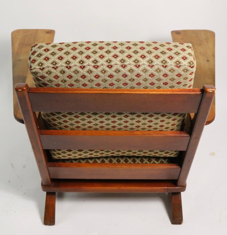 Rustic Paddle Arm Lounge Chair Attributed to Herman DeVries for Cushman 5