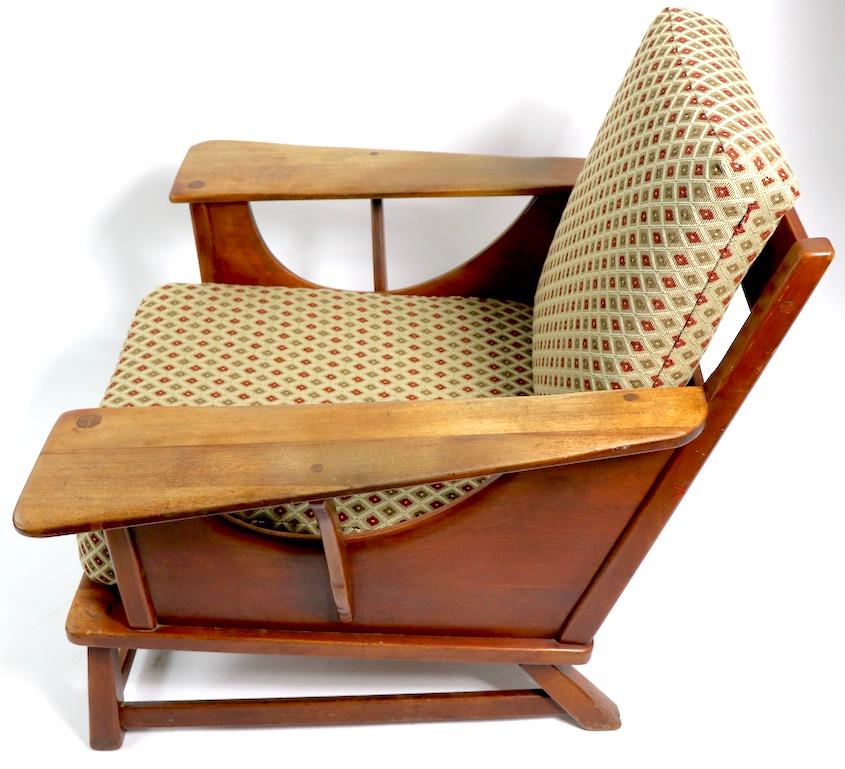 Rustic Paddle Arm Lounge Chair Attributed to Herman DeVries for Cushman 8
