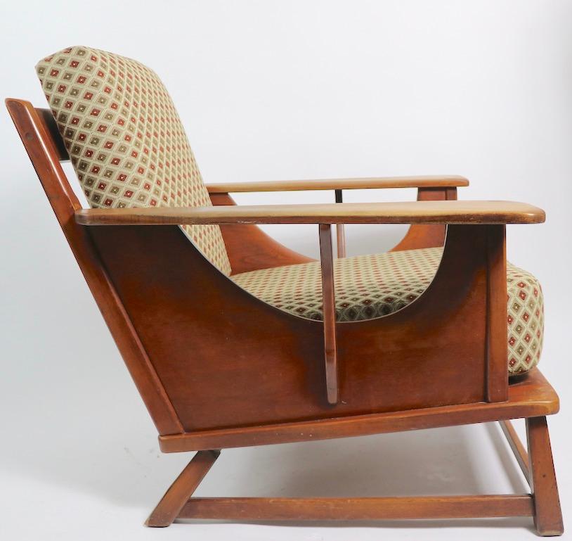 Rustic Paddle Arm Lounge Chair Attributed to Herman DeVries for Cushman 1