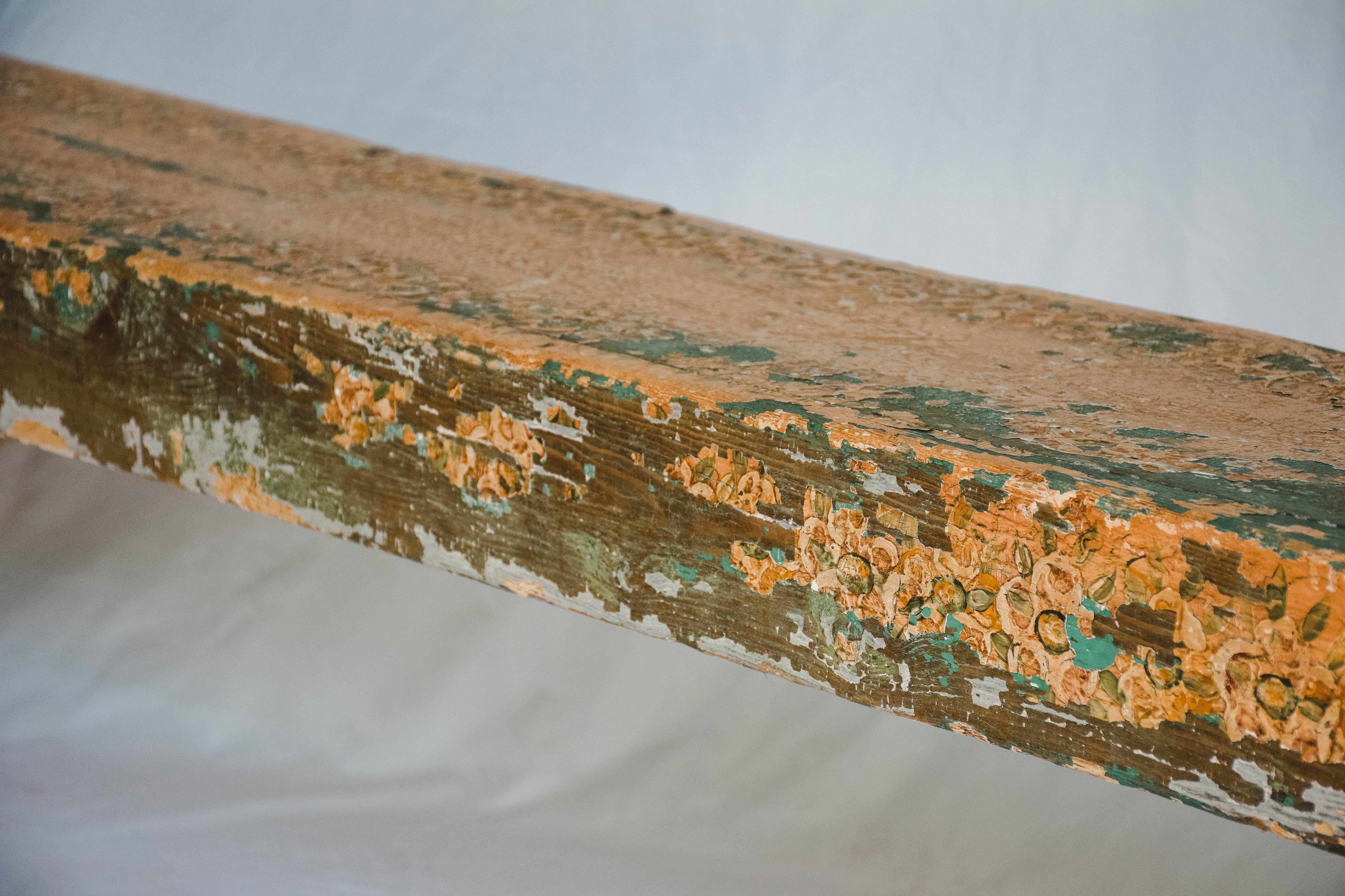 Rustic Painted Bench For Sale 6
