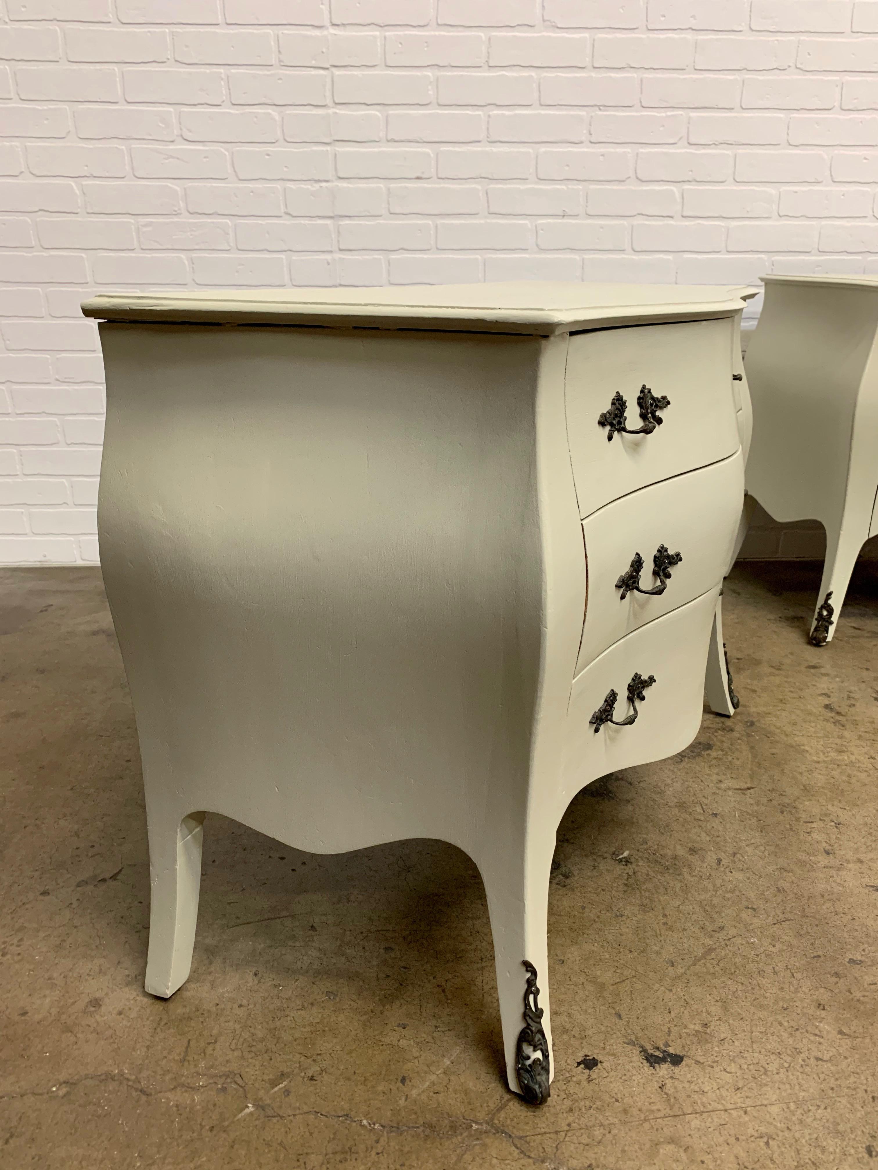 Rustic Painted Bomb'e Commodes For Sale 2