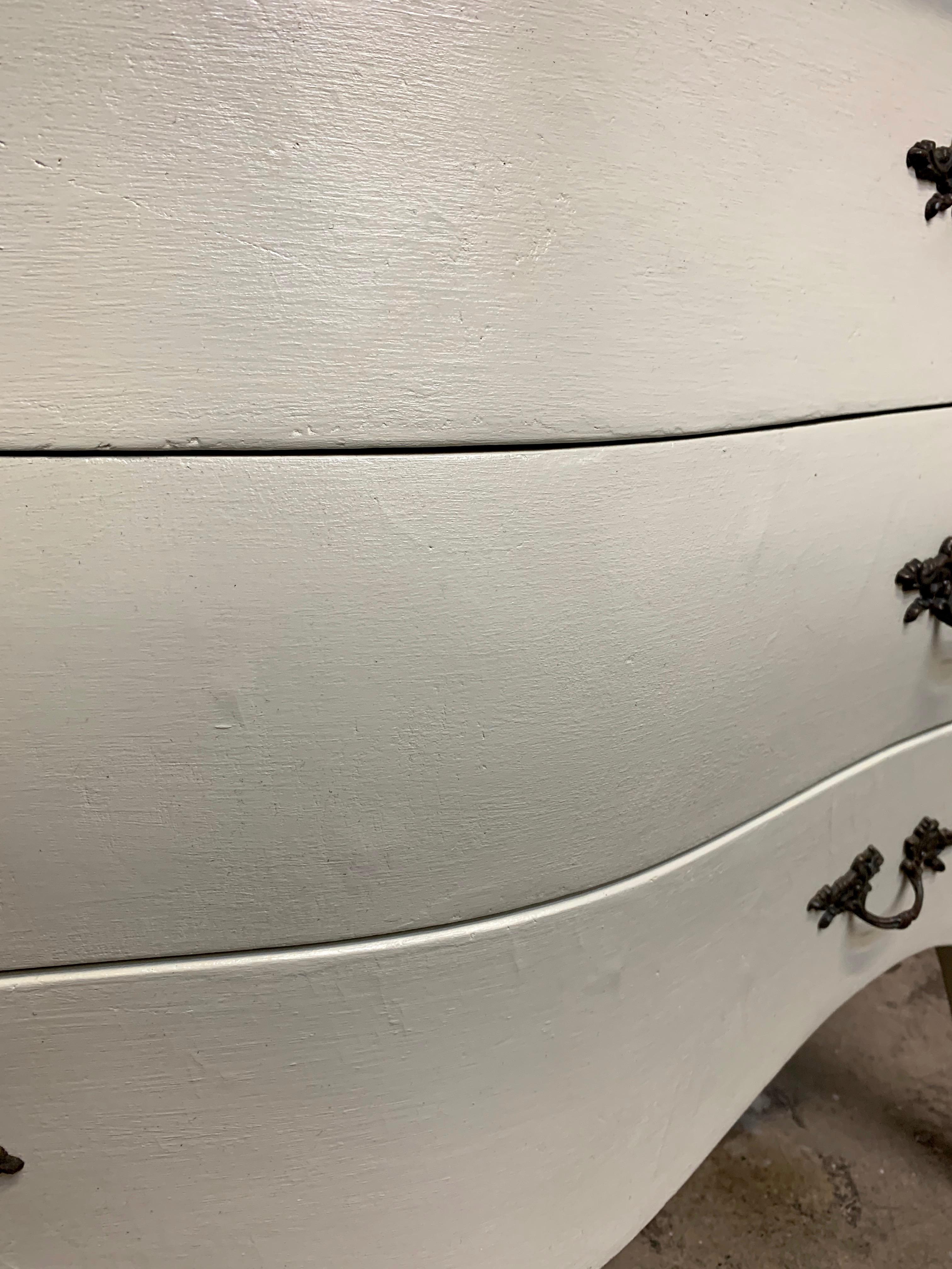 Rustic Painted Bomb'e Commodes For Sale 4