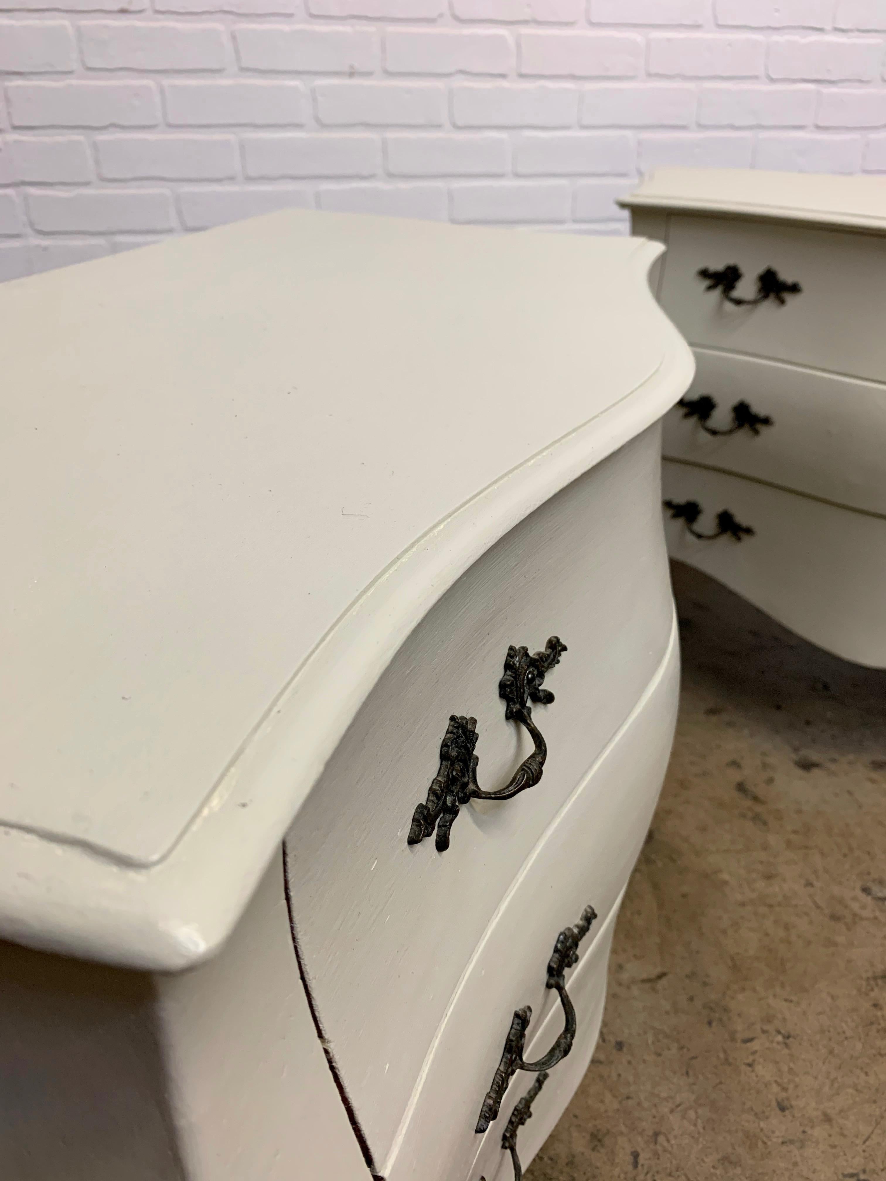 Rustic Painted Bomb'e Commodes For Sale 6