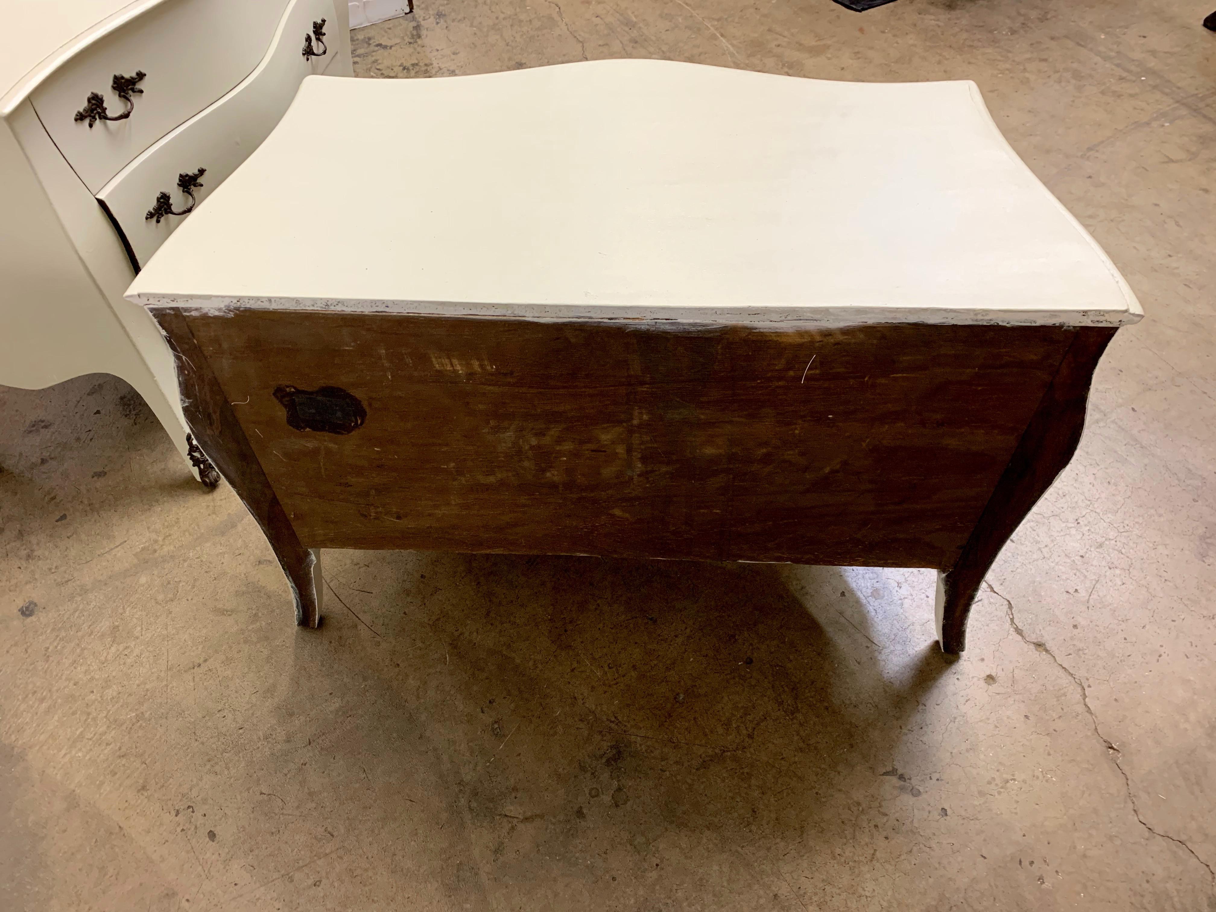 Rustic Painted Bomb'e Commodes For Sale 9