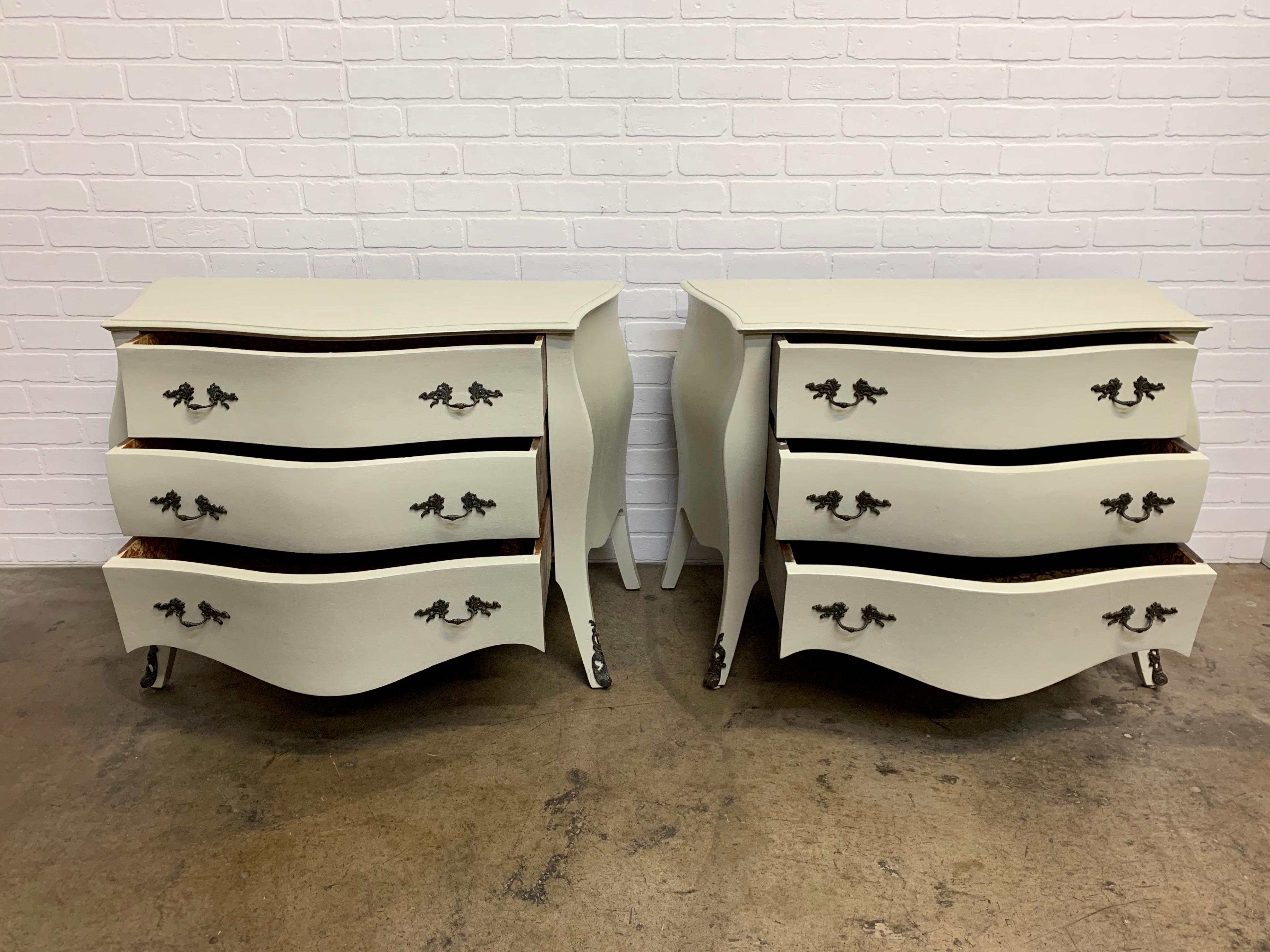 Italian Rustic Painted Bomb'e Commodes For Sale
