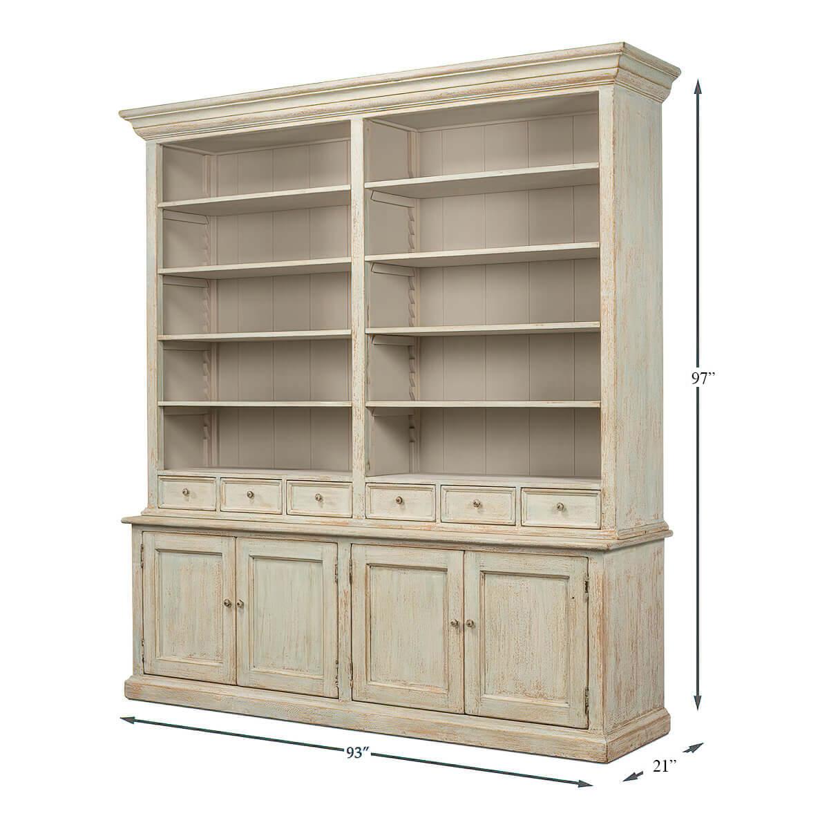 Rustic Painted Bookcase For Sale 3
