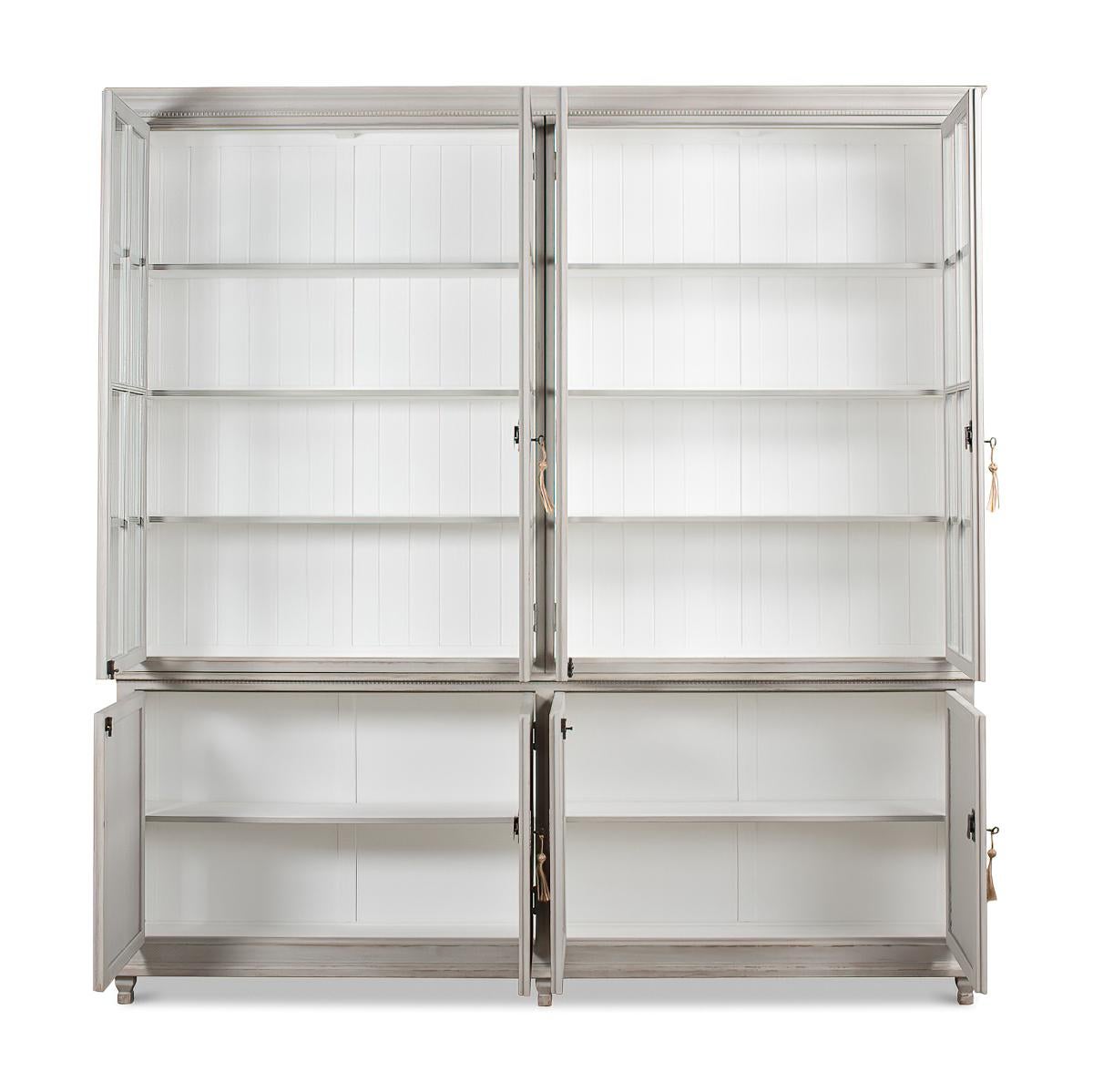 white rustic bookcase