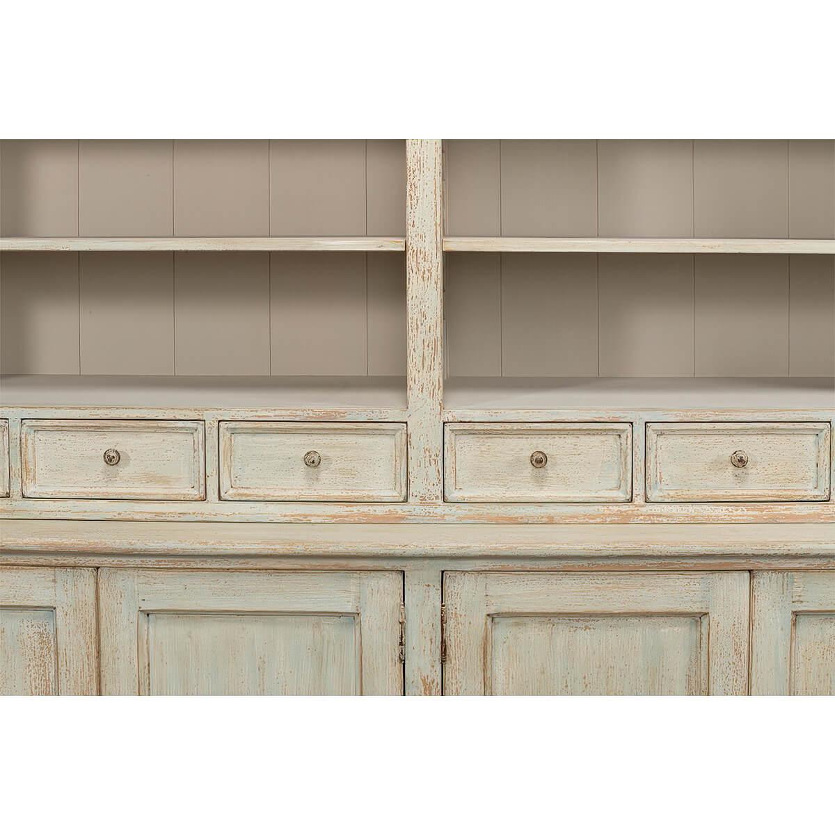 Rustic Painted Bookcase In New Condition For Sale In Westwood, NJ
