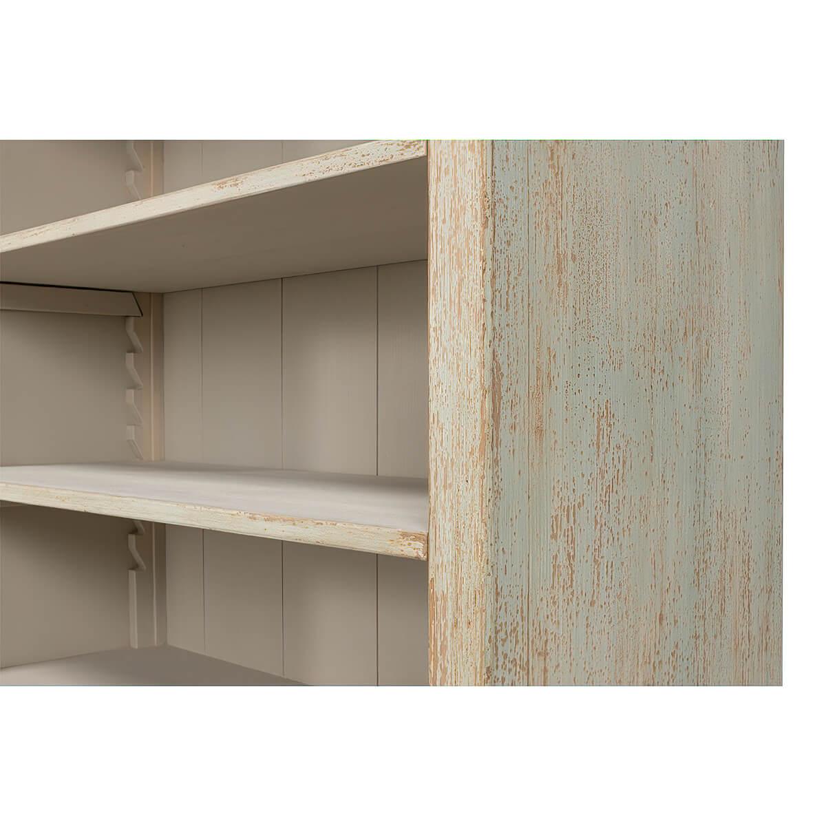 Rustic Painted Bookcase For Sale 1